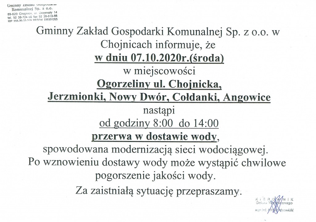 Gminny Zakład Gospodarki Komunalnej Sp. z.o.o.